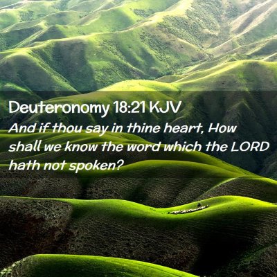 Deuteronomy 18:21 KJV Free Bible Images