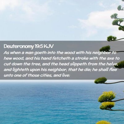 Deuteronomy 19:5 KJV Free Bible Images