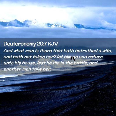 Deuteronomy 20:7 KJV Free Bible Images