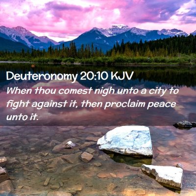 Deuteronomy 20:10 KJV Free Bible Images