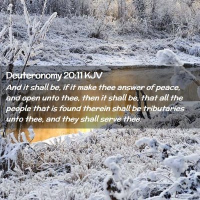 Deuteronomy 20:11 KJV Free Bible Images