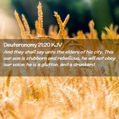 Deuteronomy 21:20 KJV Free Bible Images