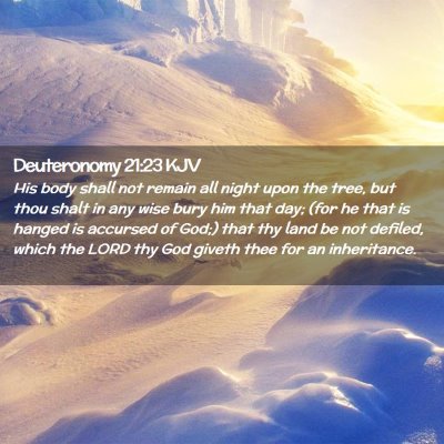 Deuteronomy 21:23 KJV Free Bible Images