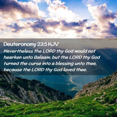 Deuteronomy 23:5 KJV Free Bible Images