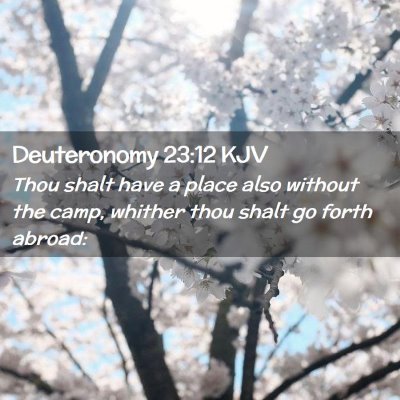 Deuteronomy 23:12 KJV Free Bible Images