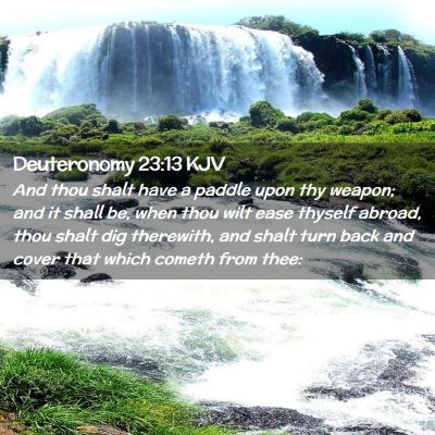 Deuteronomy 23:13 KJV Free Bible Images