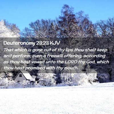 Deuteronomy 23:23 KJV Free Bible Images