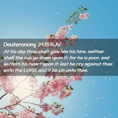 Deuteronomy 24:15 KJV Free Bible Images