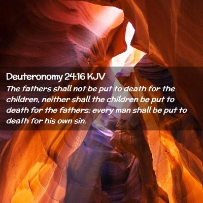 Deuteronomy 24:16 KJV Free Bible Images