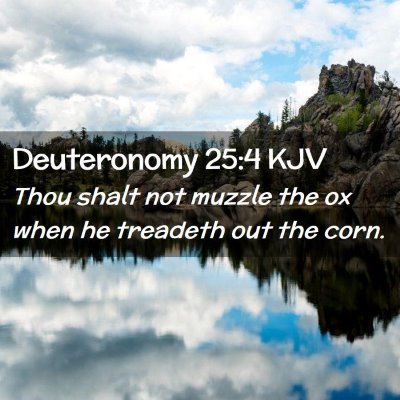 Deuteronomy 25:4 KJV Free Bible Images