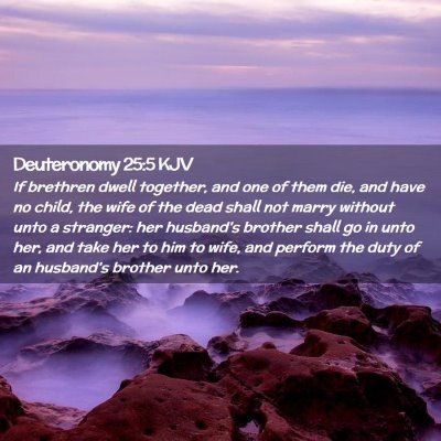 Deuteronomy 25:5 KJV Free Bible Images