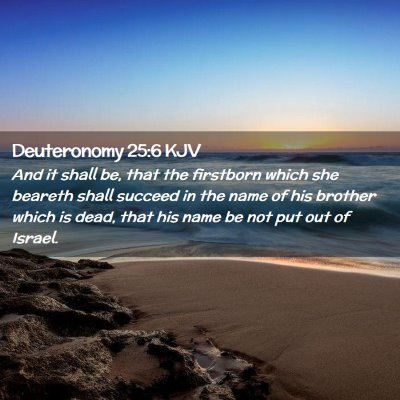 Deuteronomy 25:6 KJV Free Bible Images