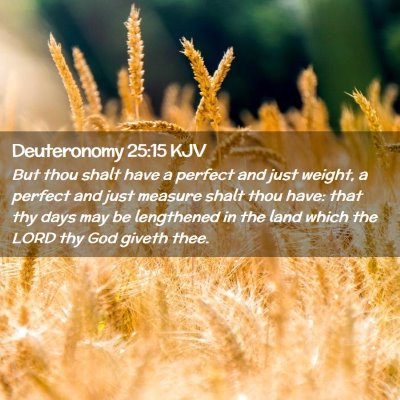 Deuteronomy 25:15 KJV Free Bible Images