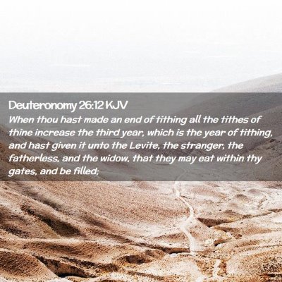 Deuteronomy 26:12 KJV Free Bible Images