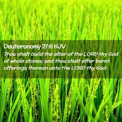 Deuteronomy 27:6 KJV Free Bible Images