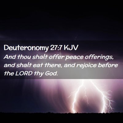 Deuteronomy 27:7 KJV Free Bible Images