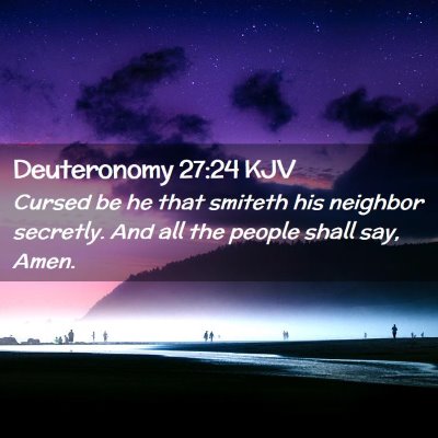 Deuteronomy 27:24 KJV Free Bible Images