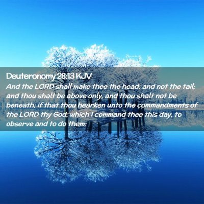 Deuteronomy 28:13 KJV Free Bible Images