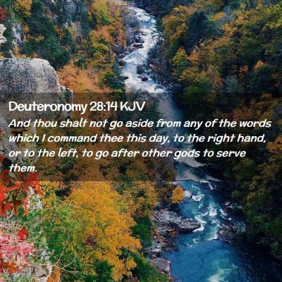 Deuteronomy 28:14 KJV Free Bible Images