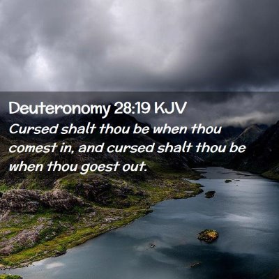 Deuteronomy 28:19 KJV Free Bible Images