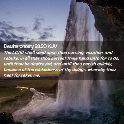 Deuteronomy 28:20 KJV Free Bible Images