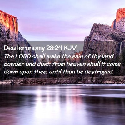 Deuteronomy 28:24 KJV Free Bible Images