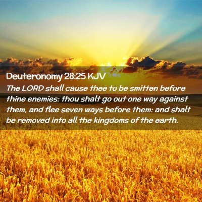 Deuteronomy 28:25 KJV Free Bible Images