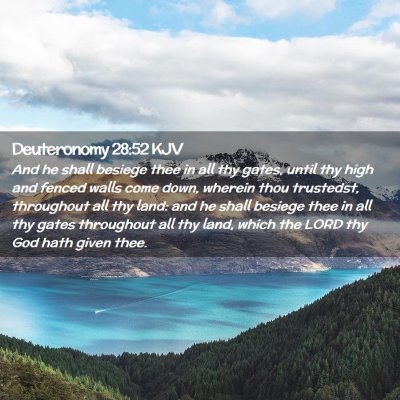 Deuteronomy 28:52 KJV Free Bible Images