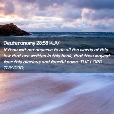 Deuteronomy 28:58 KJV Free Bible Images