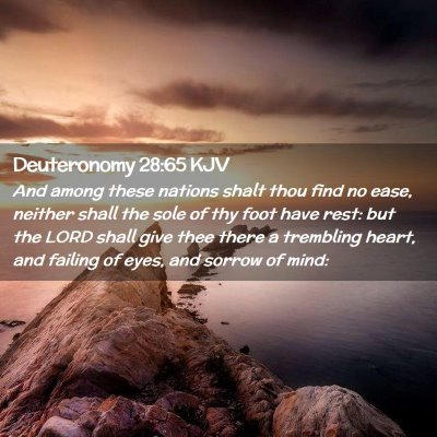 Deuteronomy 28:65 KJV Free Bible Images