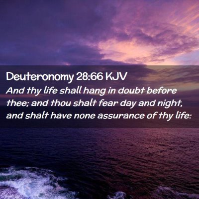 Deuteronomy 28:66 KJV Free Bible Images