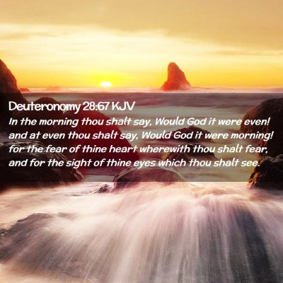 Deuteronomy 28:67 KJV Free Bible Images