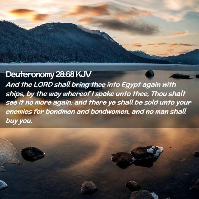 Deuteronomy 28:68 KJV Free Bible Images