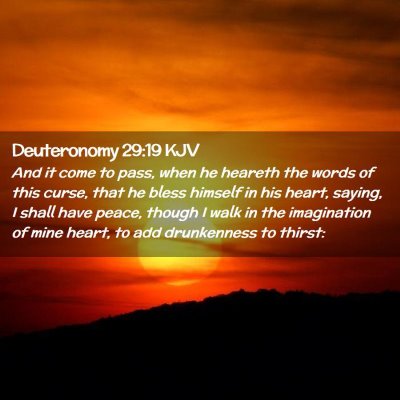 Deuteronomy 29:19 KJV Free Bible Images