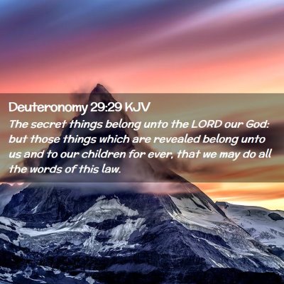 Deuteronomy 29:29 KJV Free Bible Images