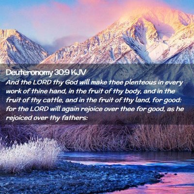 Deuteronomy 30:9 KJV Free Bible Images