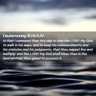 Deuteronomy 30:16 KJV Free Bible Images