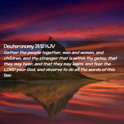 Deuteronomy 31:12 KJV Free Bible Images