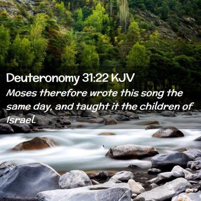 Deuteronomy 31:22 KJV Free Bible Images