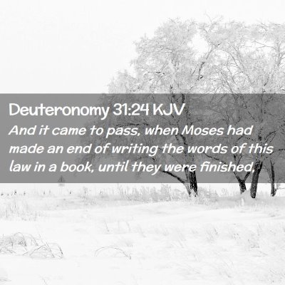 Deuteronomy 31:24 KJV Free Bible Images