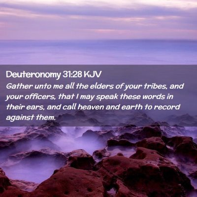 Deuteronomy 31:28 KJV Free Bible Images