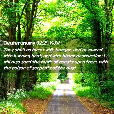 Deuteronomy 32:24 KJV Free Bible Images