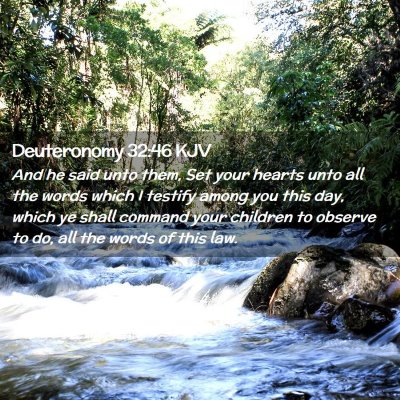 Deuteronomy 32:46 KJV Free Bible Images