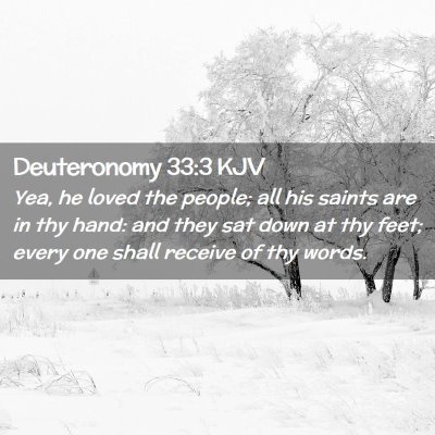 Deuteronomy 33:3 KJV Free Bible Images