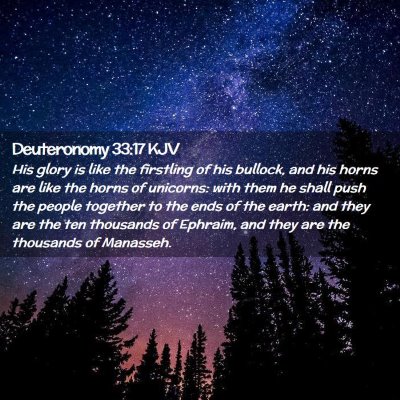 Deuteronomy 33:17 KJV Free Bible Images