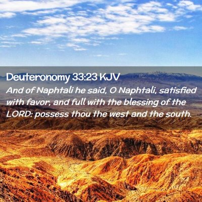 Deuteronomy 33:23 KJV Free Bible Images