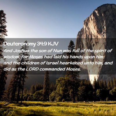 Deuteronomy 34:9 KJV Free Bible Images