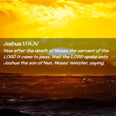 Joshua 1:1 KJV Free Bible Images