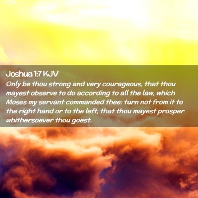 Joshua 1:7 KJV Free Bible Images