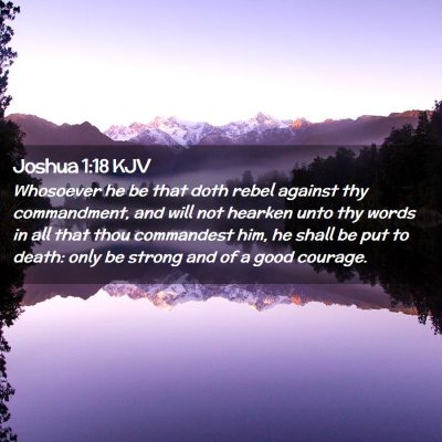 Joshua 1:18 KJV Free Bible Images